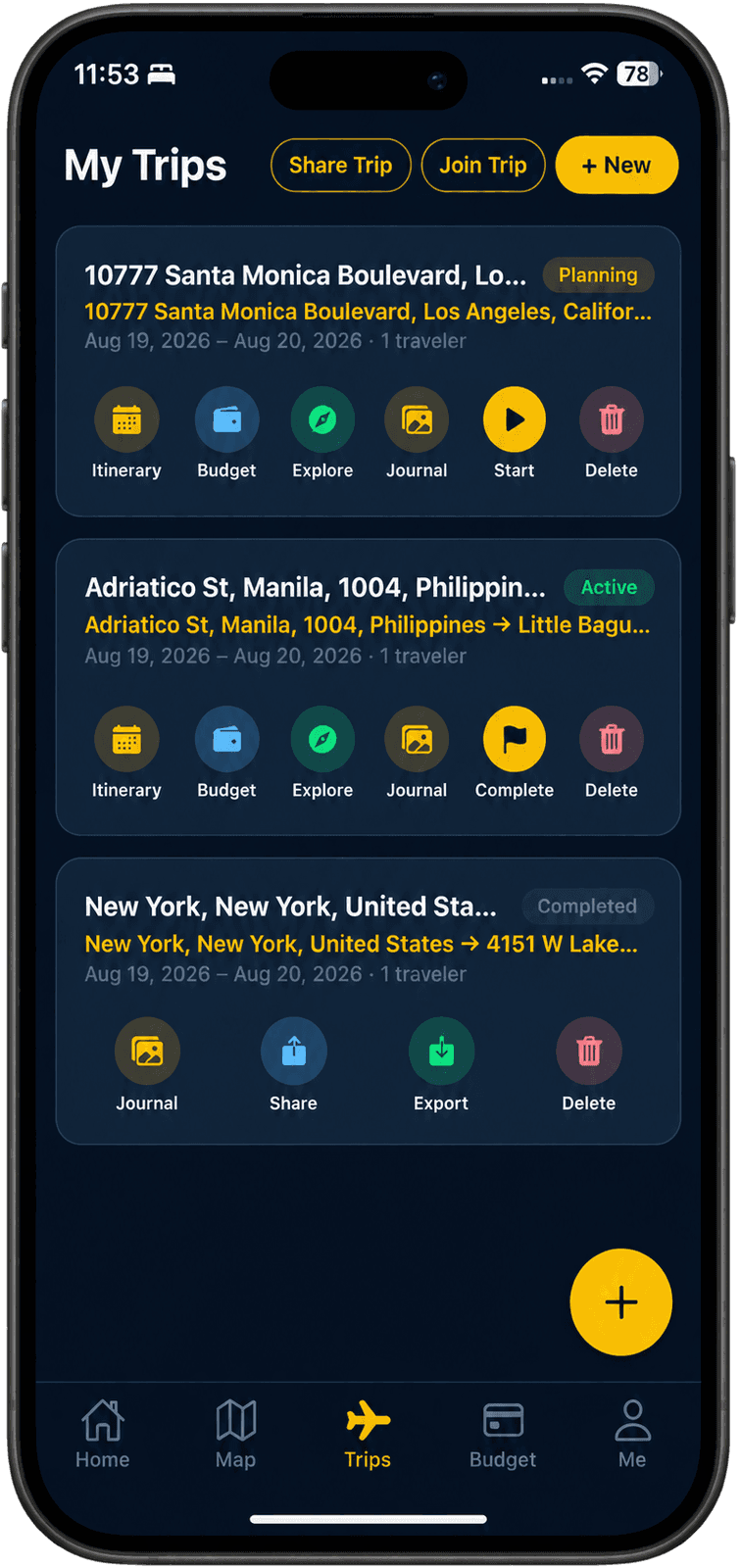 Karoosa Trips screen